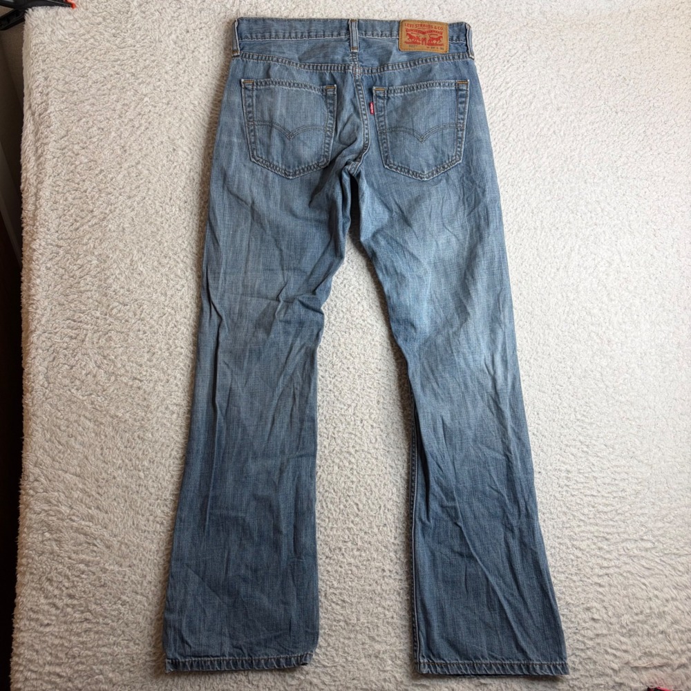 Levis 527 Slim Bootcut Mens Jeans 29x30 (30x30) Blue Denim 100% Cotton